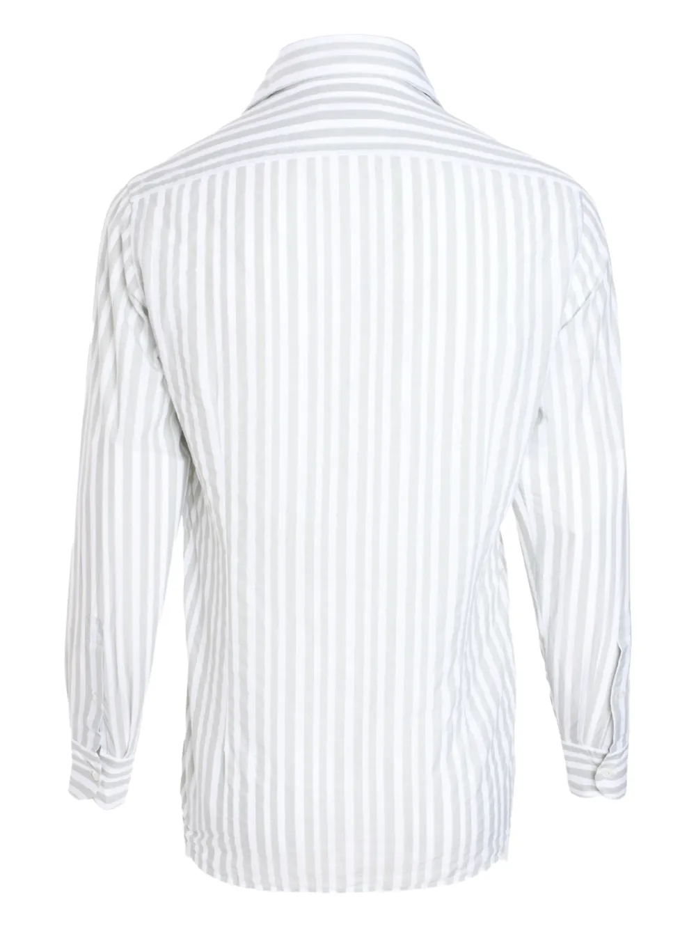 Lardini striped button-up shirt - Wit