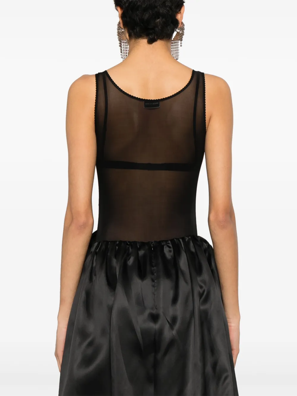 MAGDA BUTRYM MESH SCALLOPED BODYSUIT
