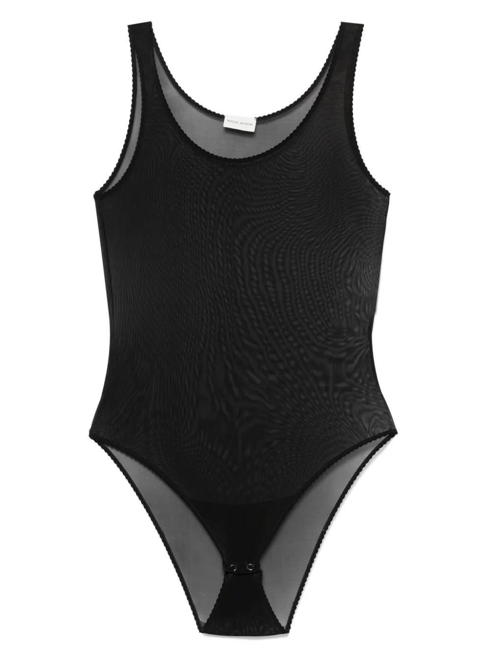 Magda Butrym mesh scalloped bodysuit | Black | Image 1