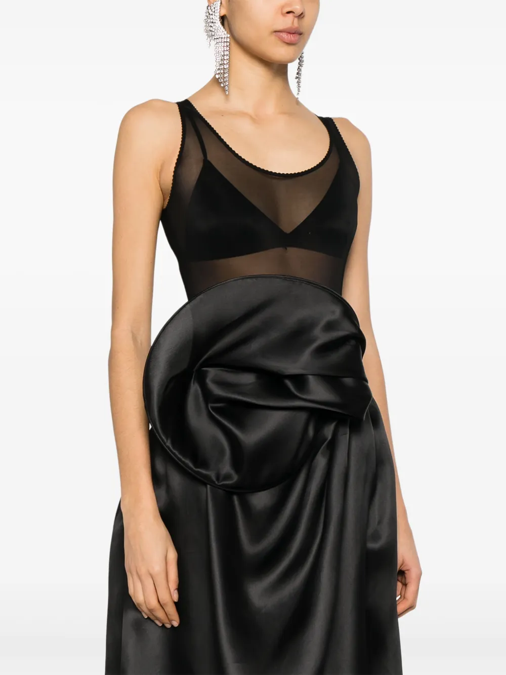 MAGDA BUTRYM MESH SCALLOPED BODYSUIT