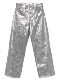 Junya Watanabe x Levis foiled print jeans - Silver