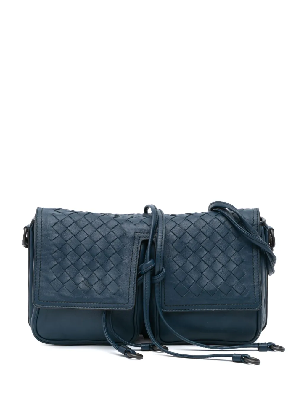 2012-2024 Nappa Intrecciato Double Pocket Flap crossbody bag