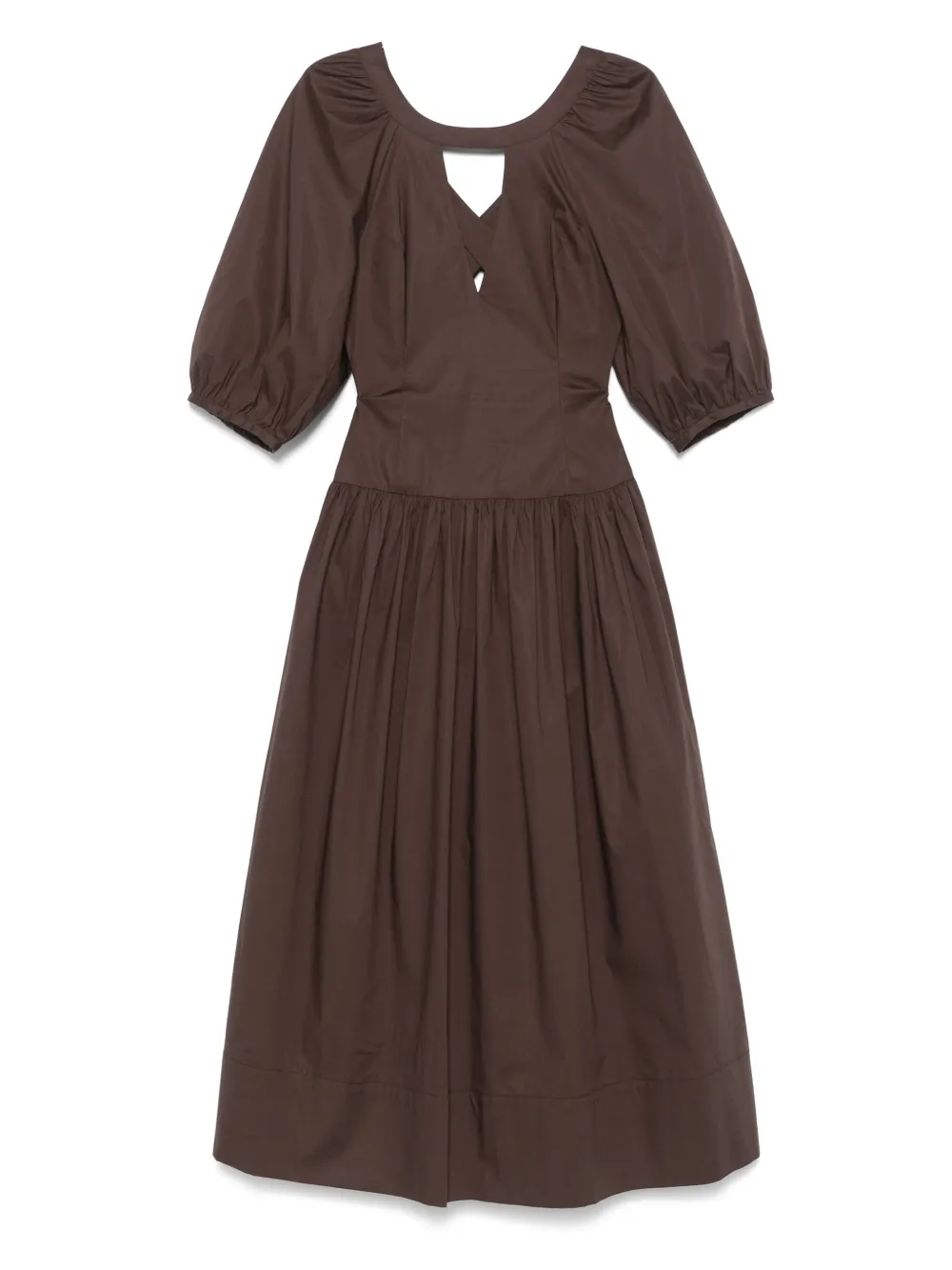 TWINSET poplin midi dress | Brown | Image 1