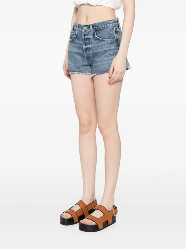 【関税込み】AGOLDE ブルー Parker デニムショートパンツ AGOLDE Parker ショートパンツ | ブルー | FARFETCH JP