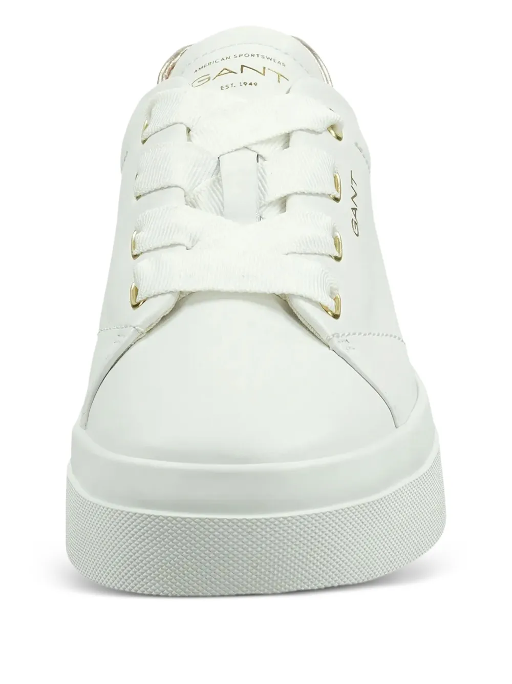 Gant Avona Metallic-accents Leather Sneakers In White