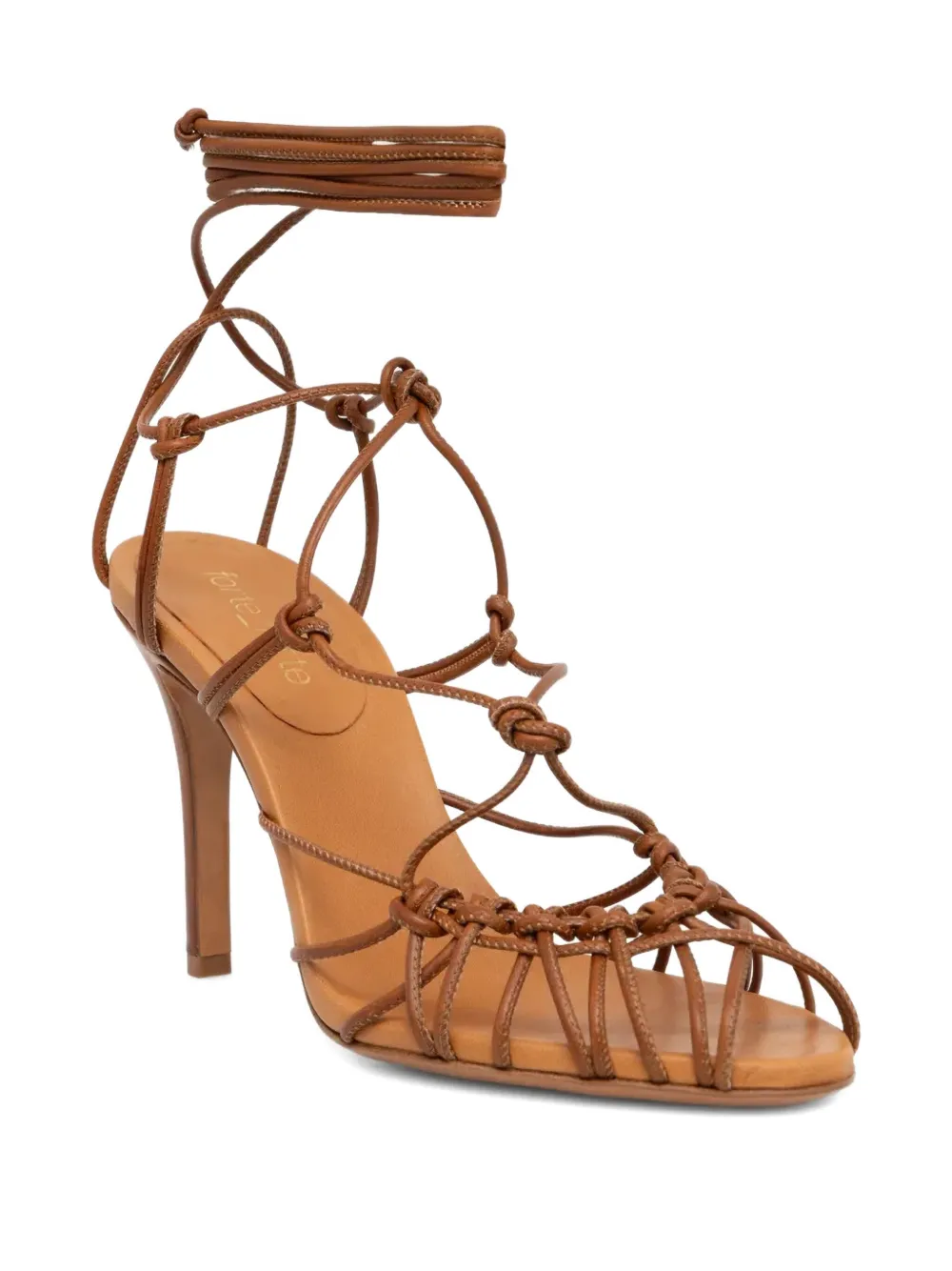 Forte strappy high-heeled sandals Brown