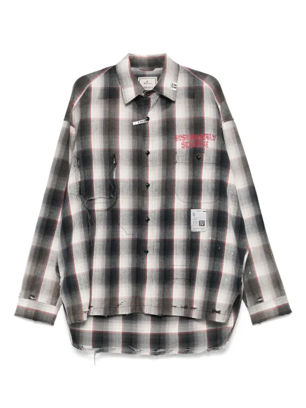 【miharayasuhiro】　チェックシャツ Maison MIHARA YASUHIRO - ミックス レイヤード チェック シャツ