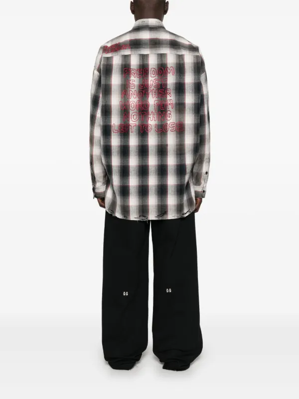 Maison MIHARA YASUHIRO チェック シャツ | グレー | FARFETCH JP