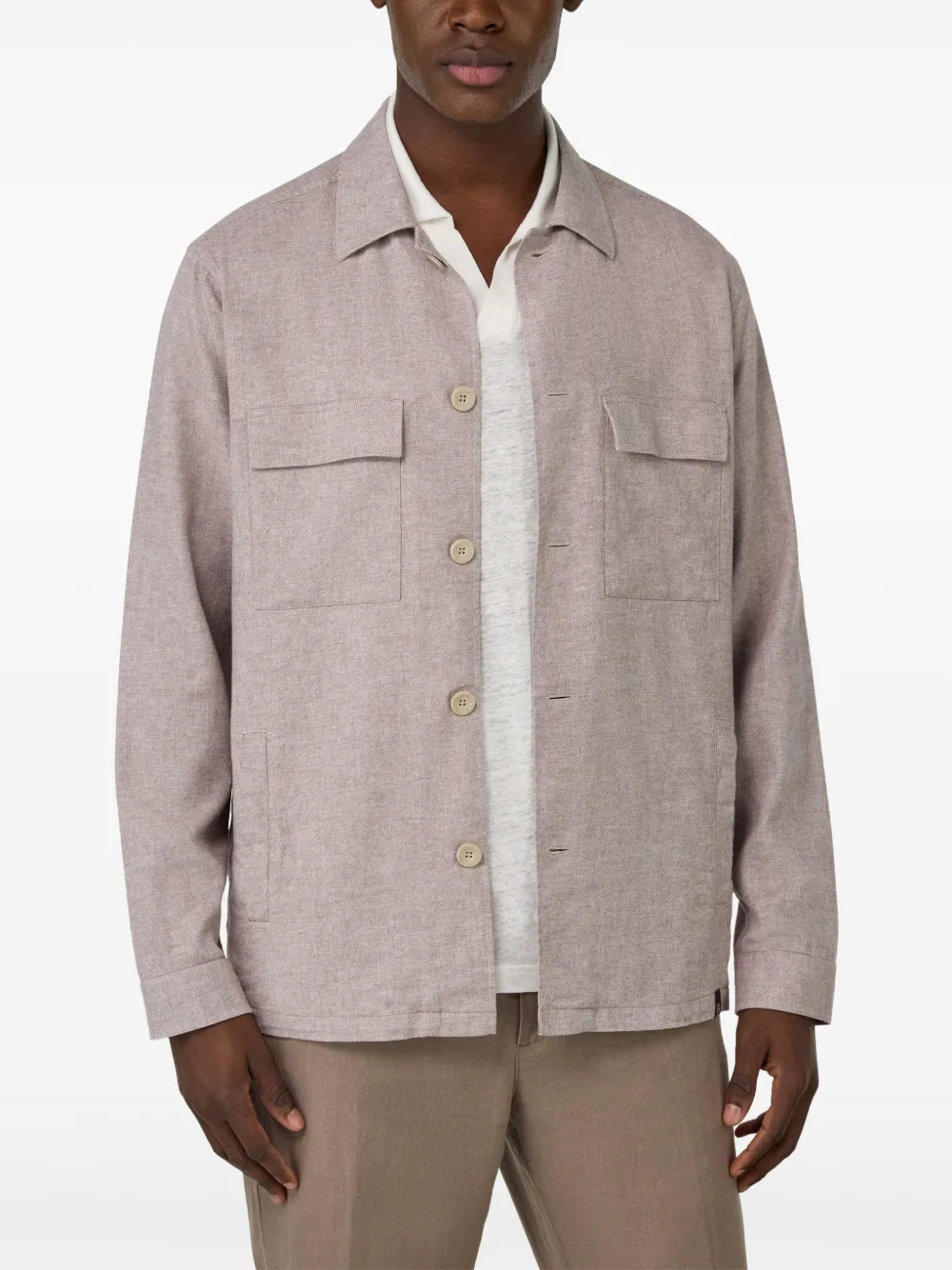 Boggi Milano Gemêleerd shirtjack Beige