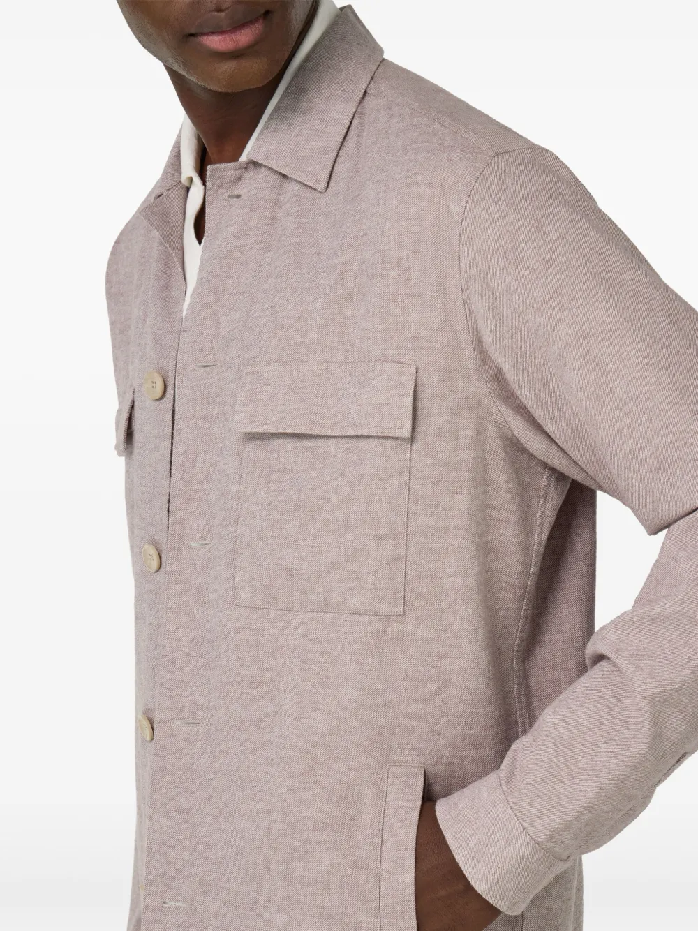 Boggi Milano Gemêleerd shirtjack Beige