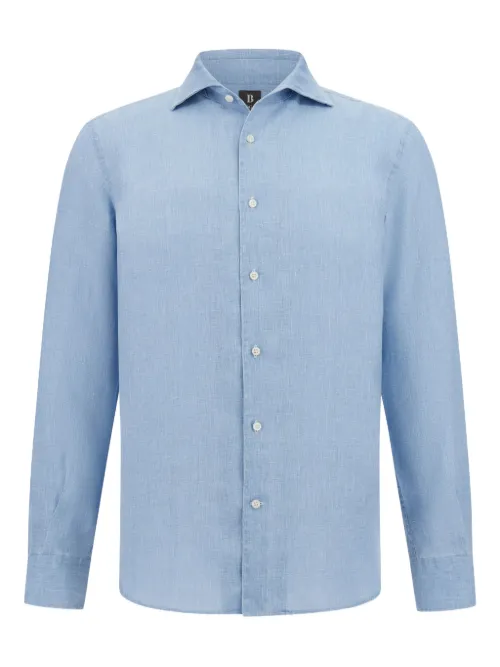 Boggi Milano chemise en lin - Bleu - Boggi Milano - Modalova