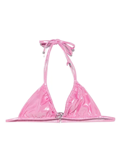Blumarine rose laminated bikini top