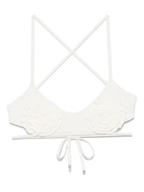 Blumarine floral-appliqué bikini top