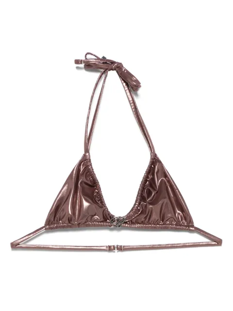Blumarine rose laminated bikini top