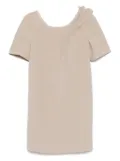 DE SANTIS draped-detail T-shirt - Neutrals