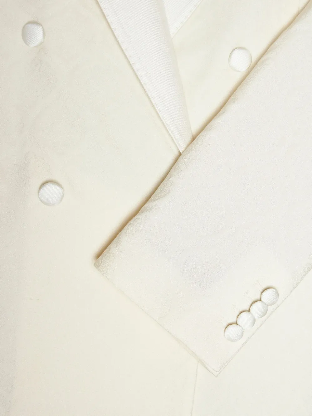 Etro Double-breasted Jacquard Blazer In Neutrals