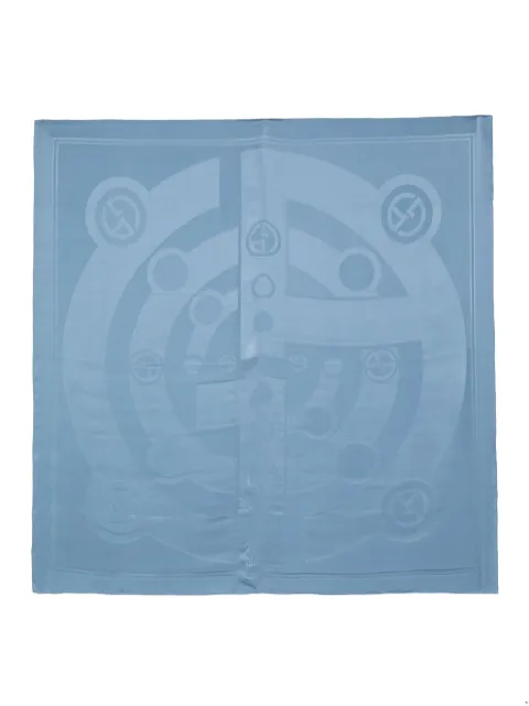 Giorgio Armani logo-jacquard silk scarf