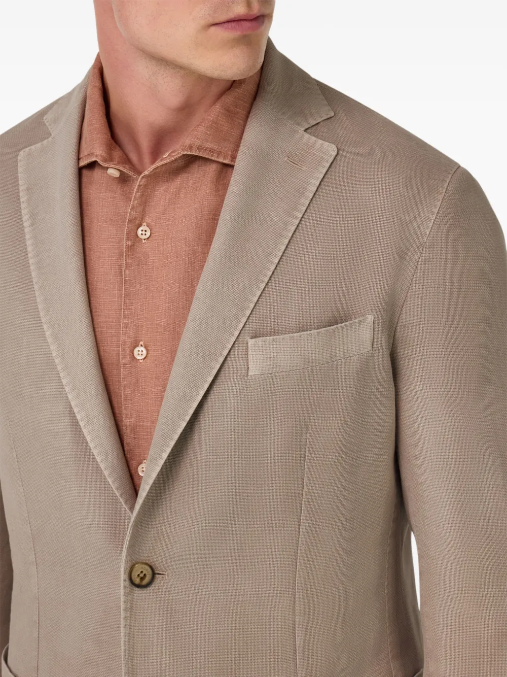 Boggi Milano Blazer met textuur Bruin