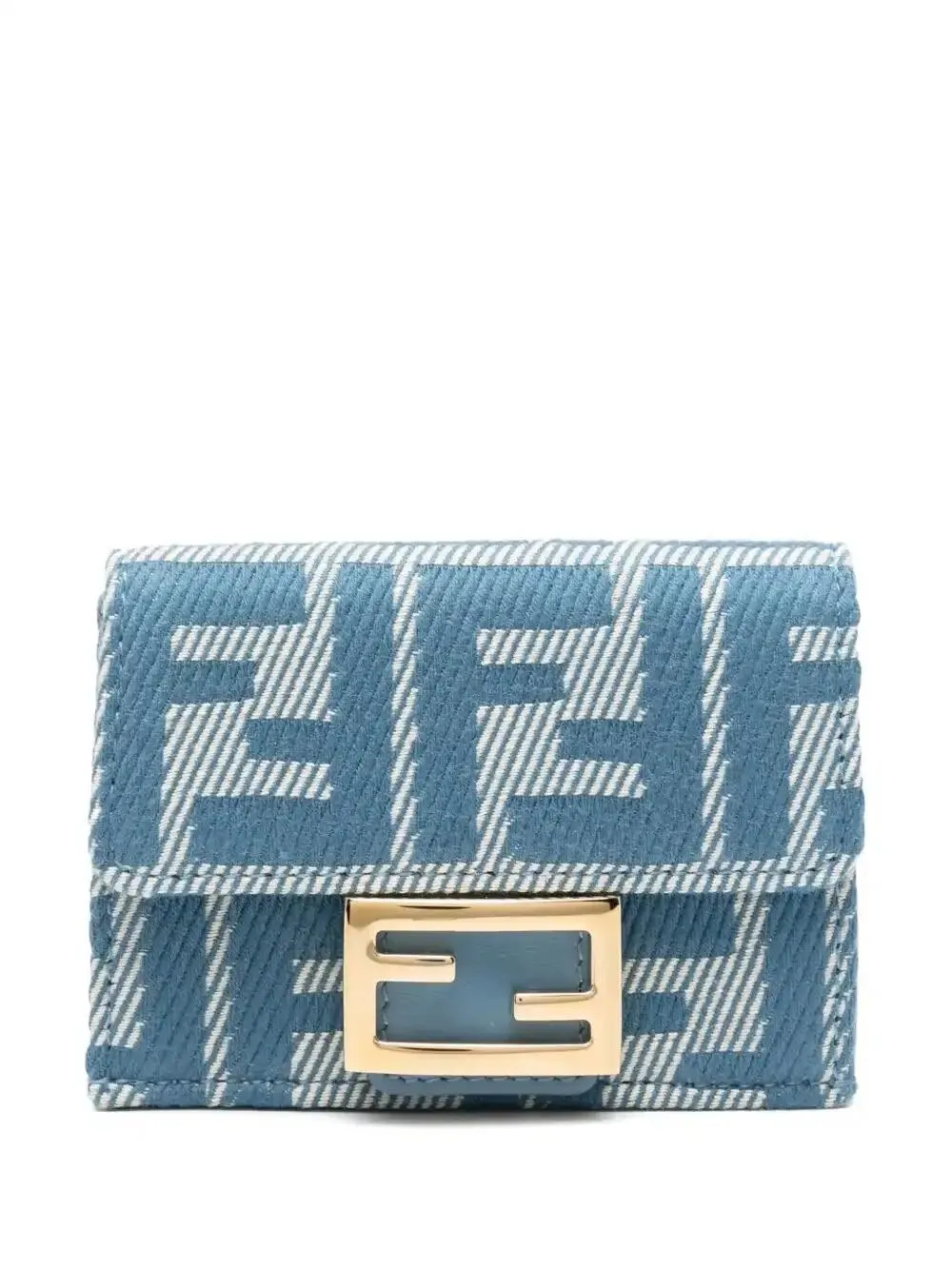 micro trifold jacquard wallet