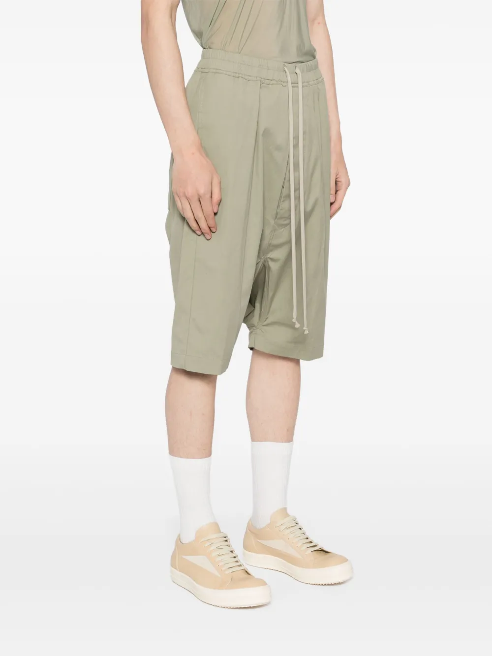Rick Owens Shorts met elastische tailleband Groen