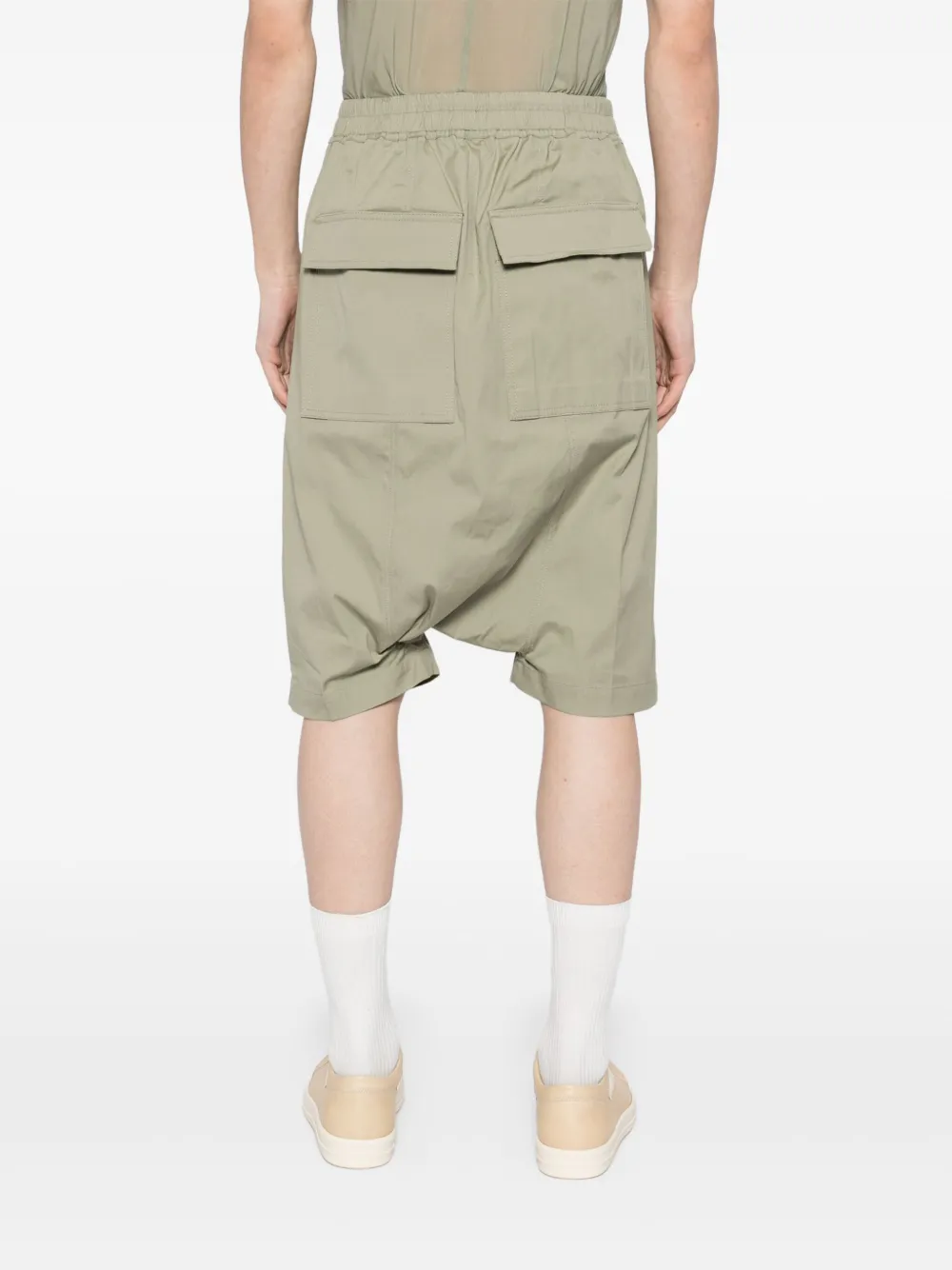 Rick Owens Shorts met elastische tailleband Groen