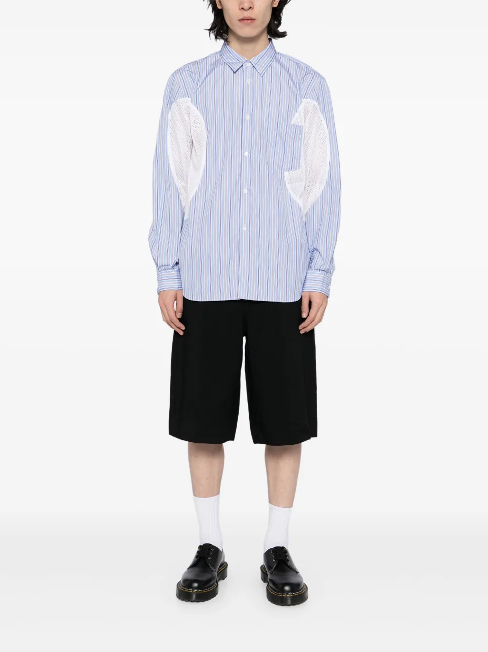 Comme des Garçons Homme Deux Overhemd met vlakken - Blauw