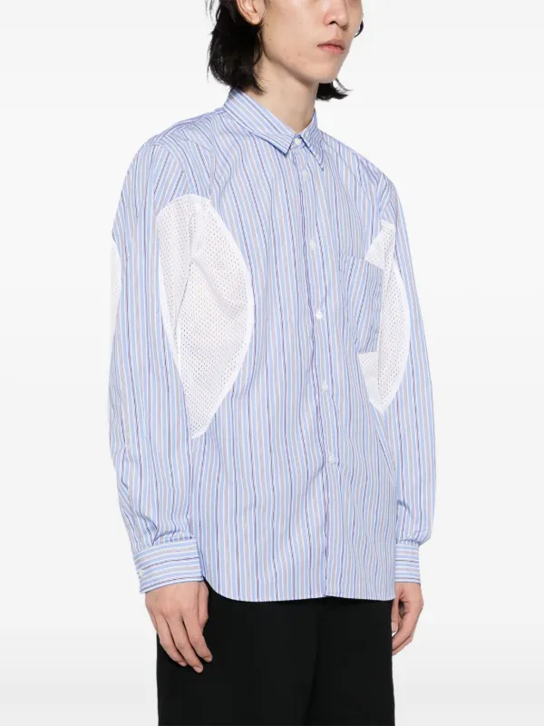 本日限定価格！COMME des GARÇONS HOMME DEUX シャツ Comme Des Garçons Homme Deux パネル シャツ | ブルー | FARFETCH JP