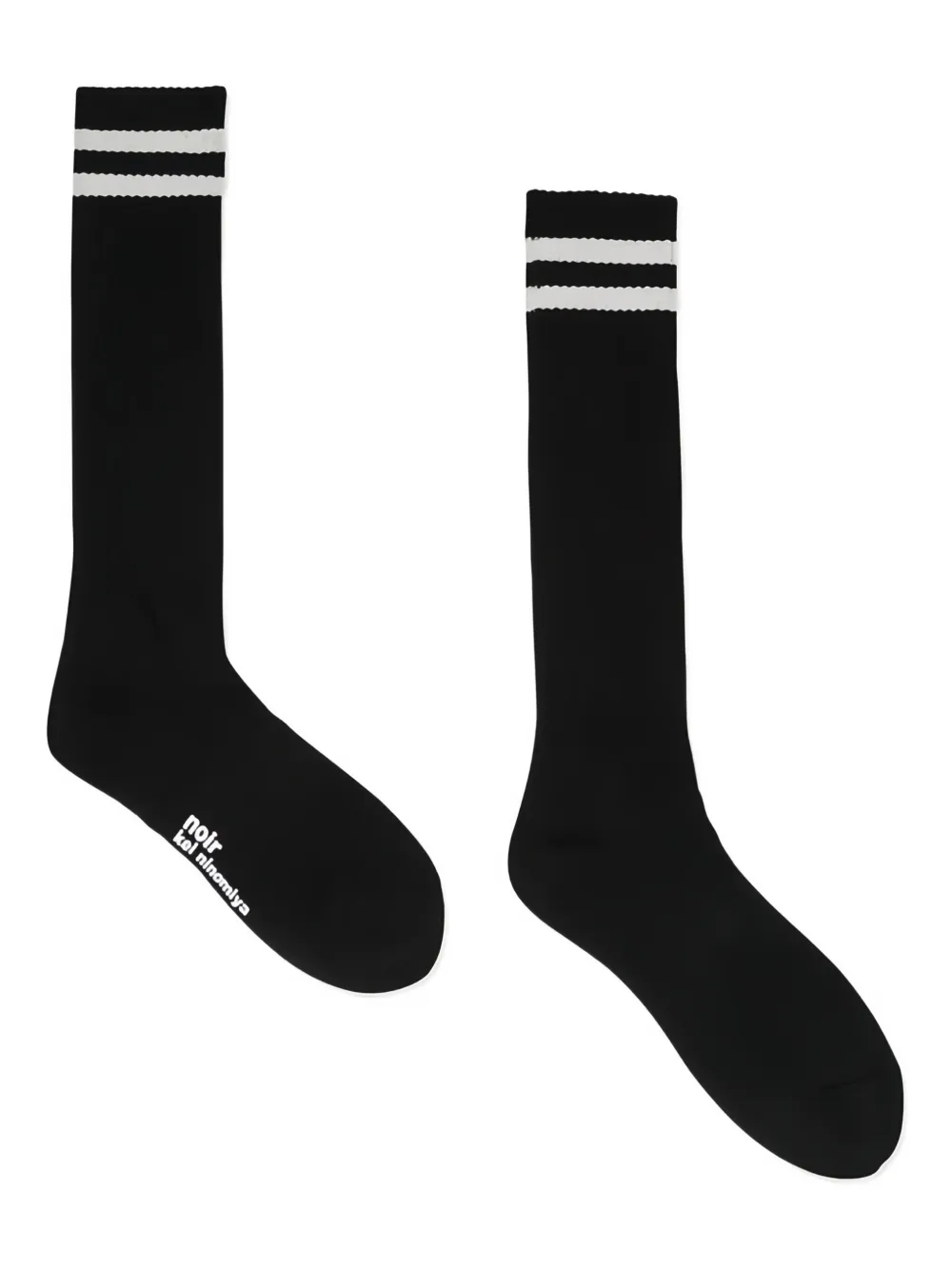 Noir Kei Ninomiya striped-detail socks - Nero