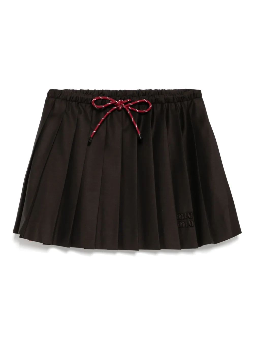 Miu Batavia geplooide rok Bruin