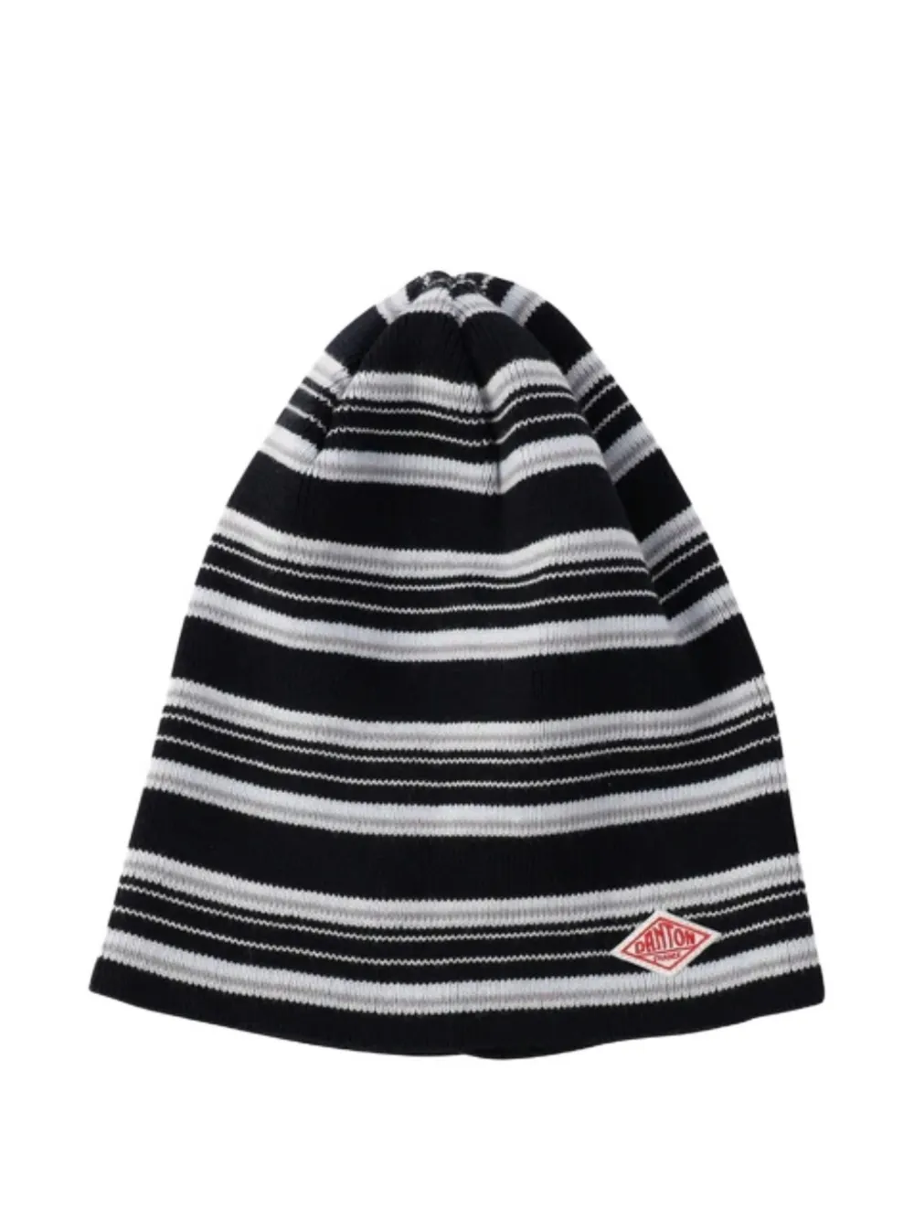 Danton striped logo-patch beanie | Black | Image 1