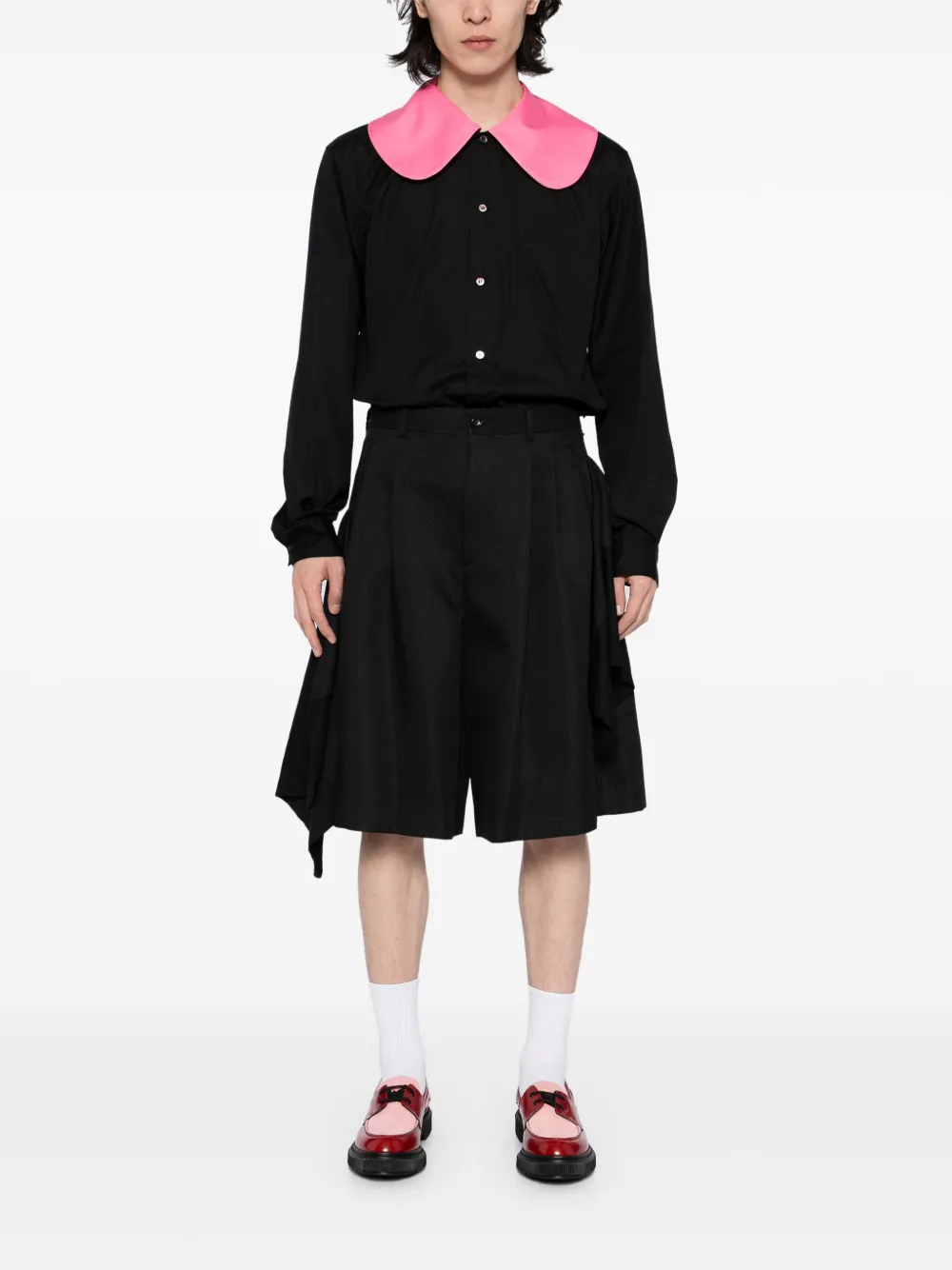 Comme des Garçons Homme Plus Geplooide shorts - Zwart