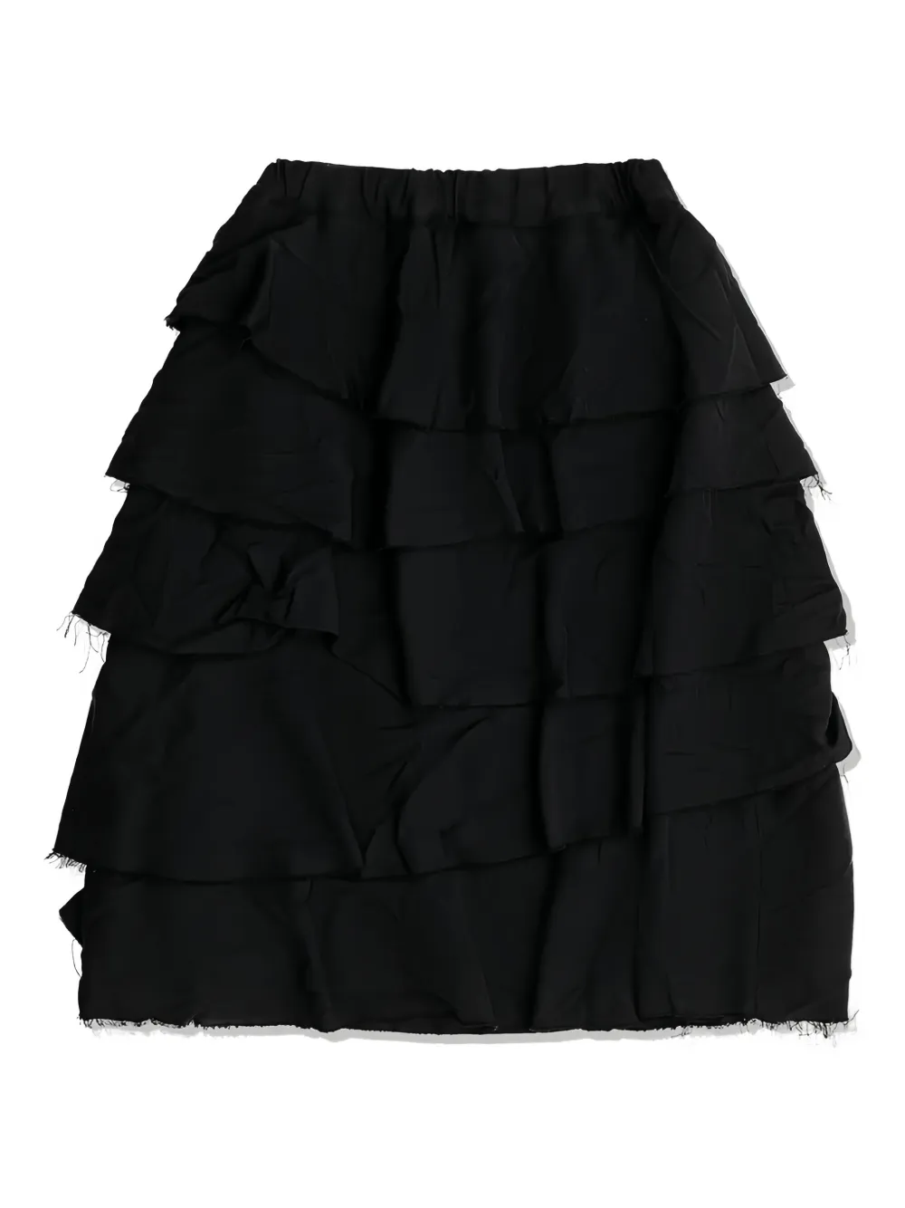 Black Comme Des Garçons Minigonna con ruches - Nero