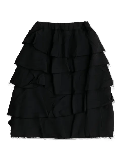 Black Comme Des Garçons ruffled tiered mini skirt