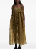 Cecilie Bahnsen Oswald flower-embroidered maxi dress - Green