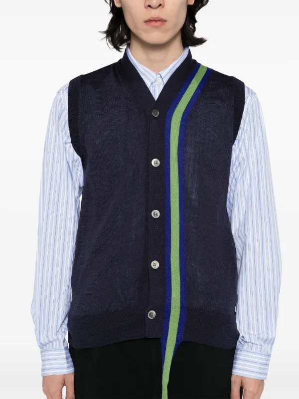 Comme Des Garçons Homme Deux ノースリーブ カーディガン | ブルー