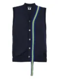 Comme des Garçons Homme Deux sleeveless cardigan - Blue