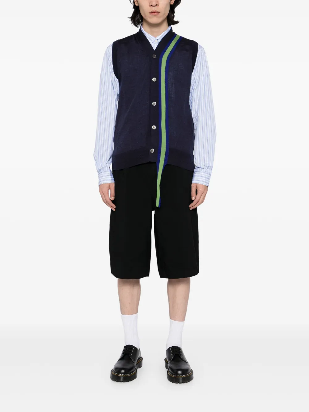 Comme des Garçons Homme Deux knitted vest - Blauw