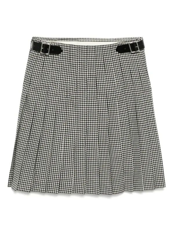 COMME des GARÇONS M 黒白チェック プリーツスカート Comme Des Garçons Girl チェック スカート | ブラック | FARFETCH JP
