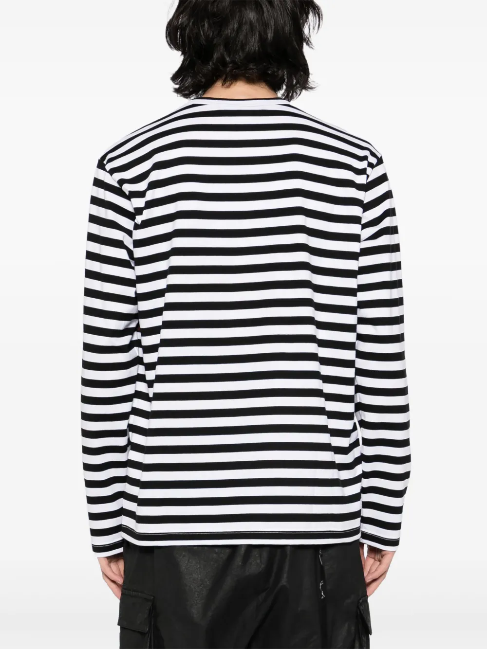 Junya Watanabe MAN Gestreept T-shirt Zwart