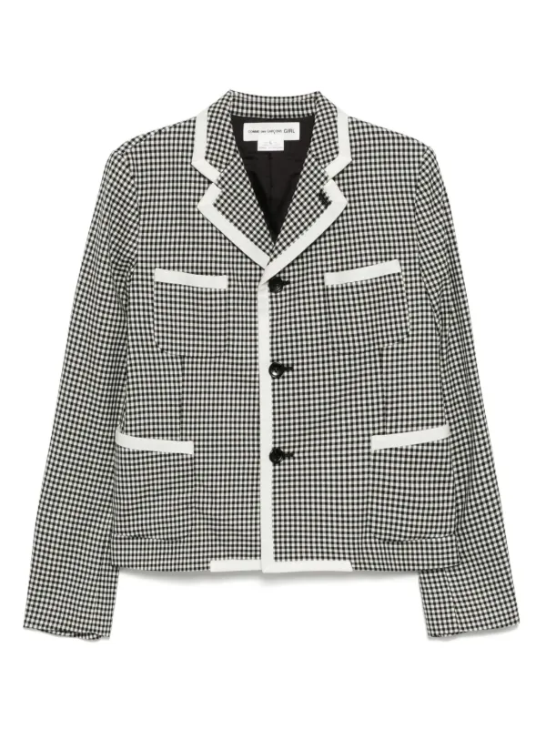 Comme Des Garçons Girl チェック シャツジャケット | ブラック