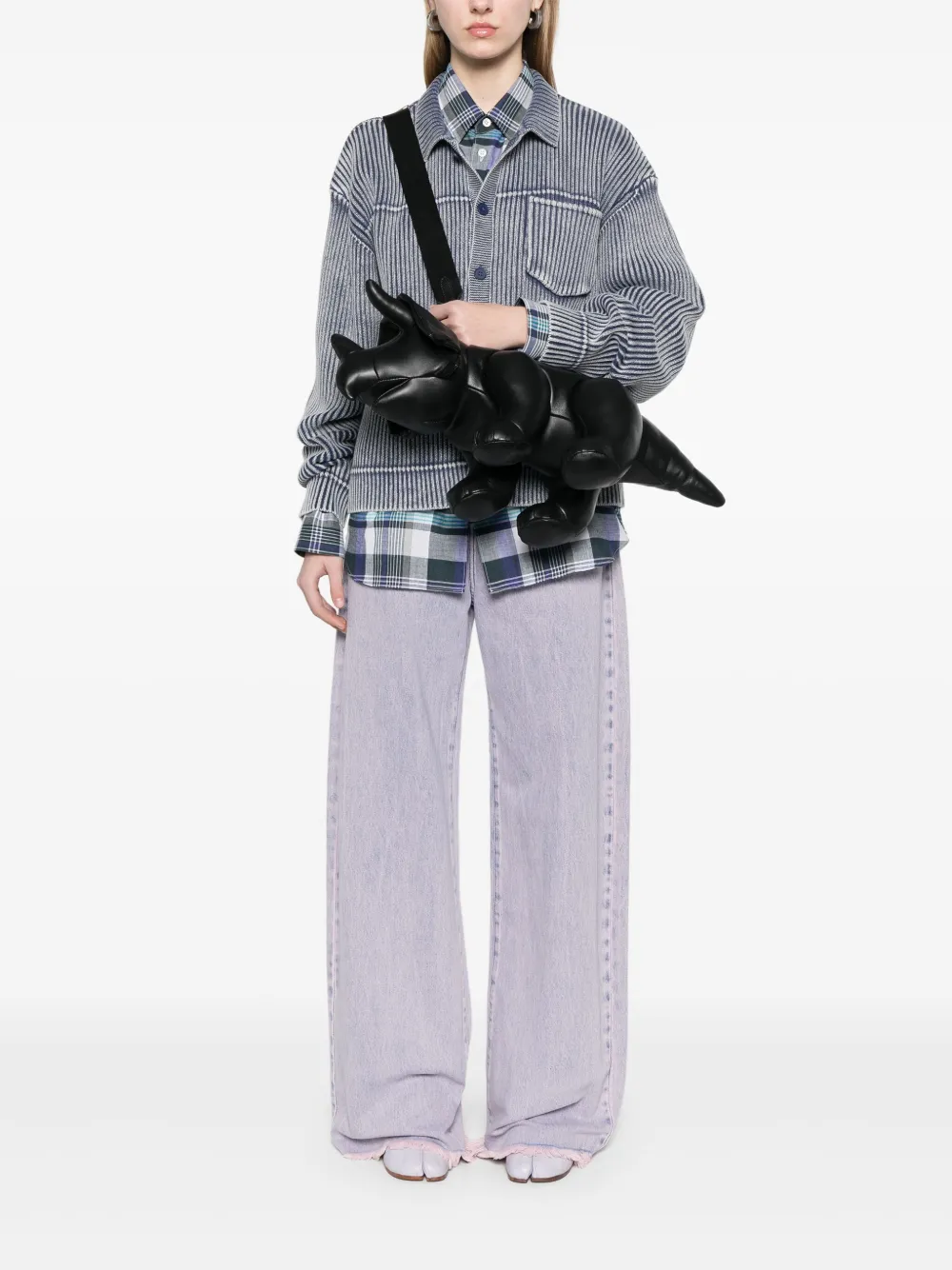 Maison MIHARA YASUHIRO Neushoornvormige crossbodytas Zwart