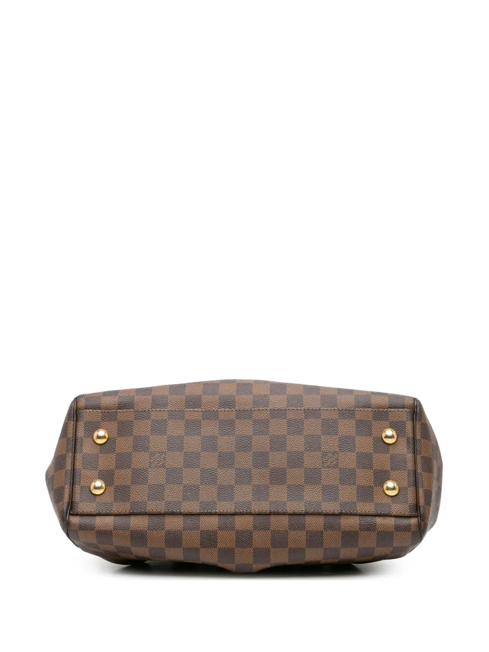 Pre-owned Louis Vuitton 2000-2024 Damier Ebene Trevi Pm Satchel In Brown