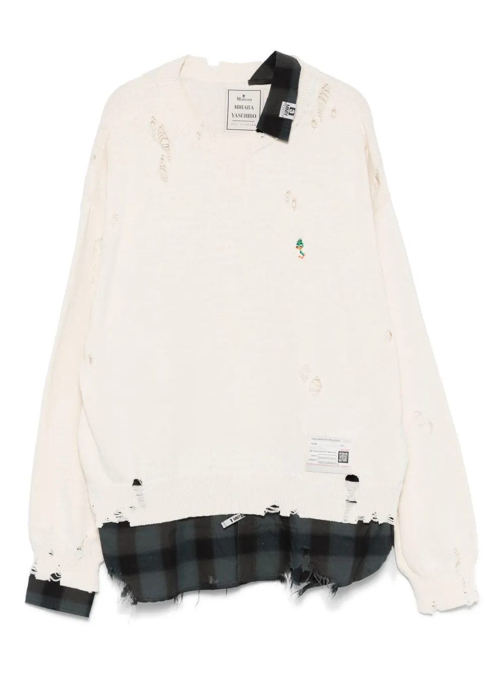 Maison MIHARA YASUHIRO Gelaagde trui Beige