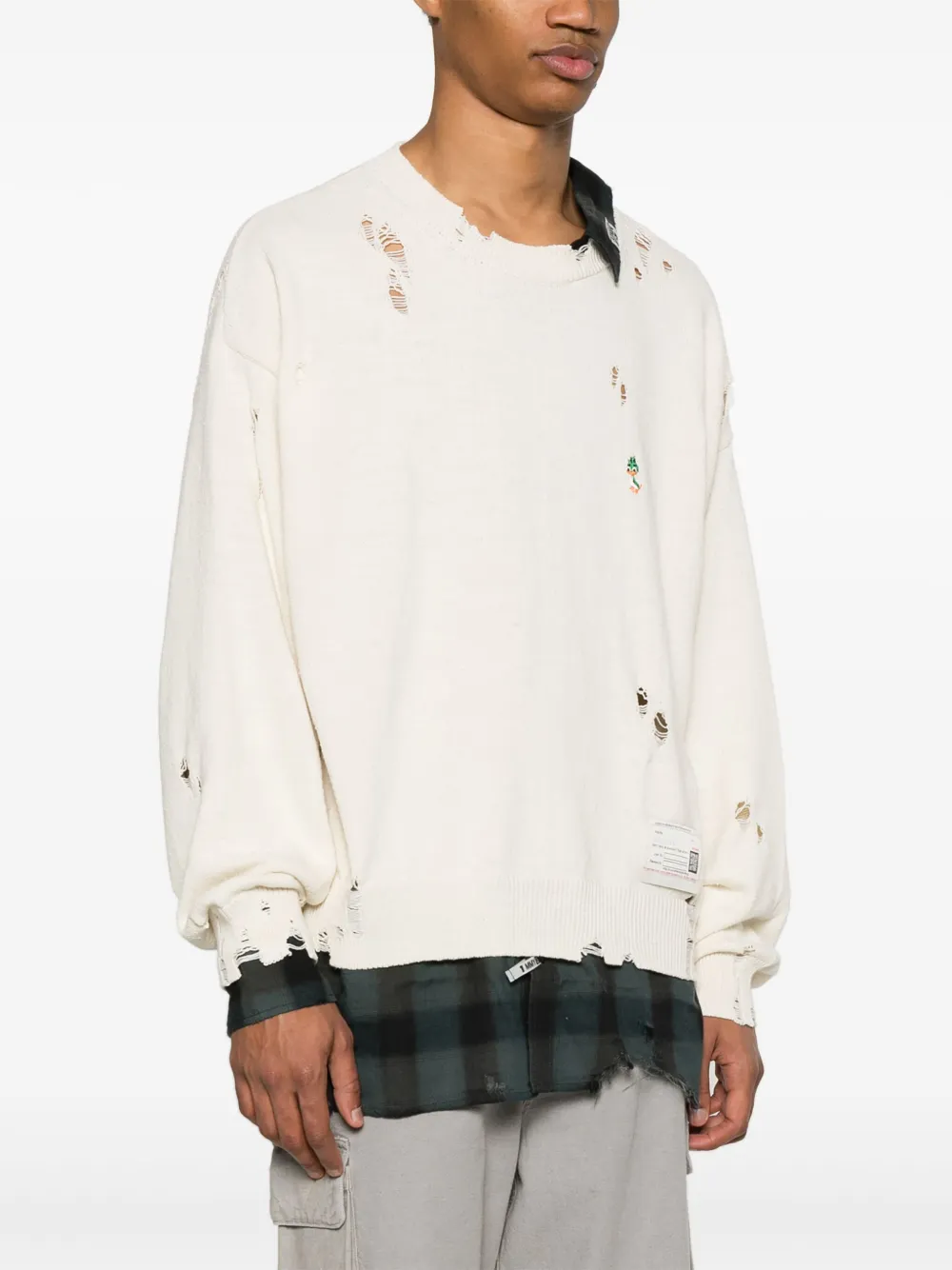 Maison MIHARA YASUHIRO Gelaagde trui Beige