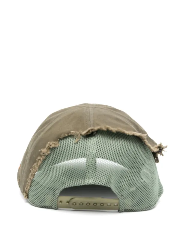 Maison MIHARA YASUHIRO crushed-detail Cap | Green | FARFETCH GE
