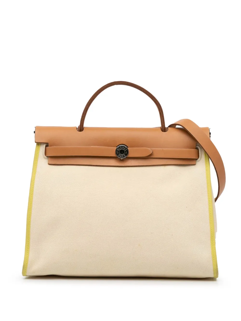 Hermès Pre-Owned 2013 トワル エールバッグ ジップ 31 サッチェルバッグ - ブラウン Hermès Pre-Owned 2013 トワル エールバッグ ジップ 31 サッチェルバッグ - ブラウン