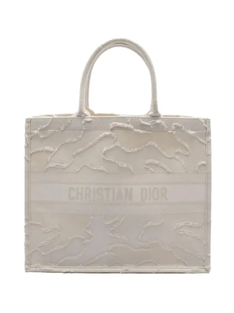Christian Dior Pre-Owned 2000-2024 große Camouflage Book Tote Bag mit Stickerei