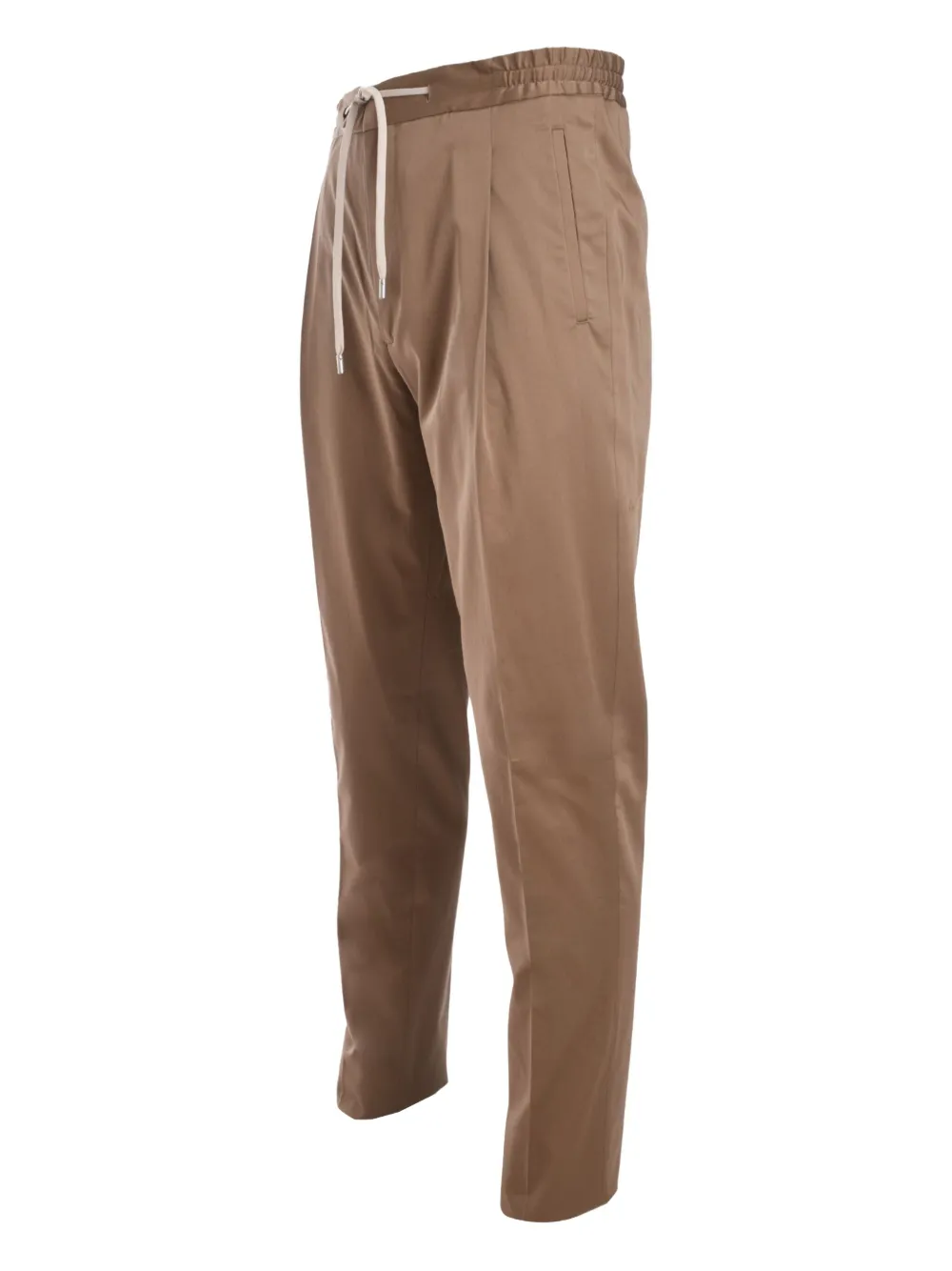 Lardini Plooibroek met elastische taille Bruin