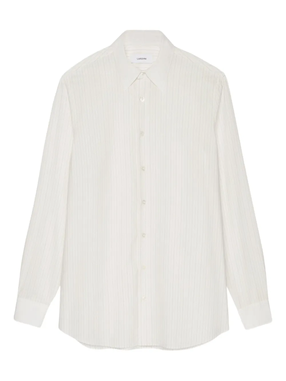 Lardini striped button-up shirt | White | Image 1