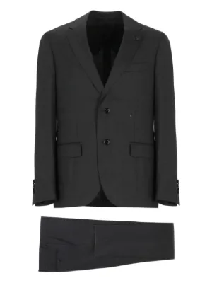 Lardini ピンストライプ ダブルスーツ | グレー | FARFETCH JP